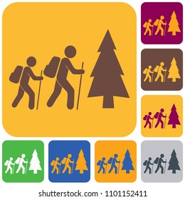 Hiking icon illustration isolated vector sign symbol