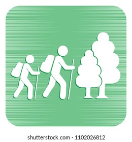 Hiking icon illustration isolated vector sign symbol