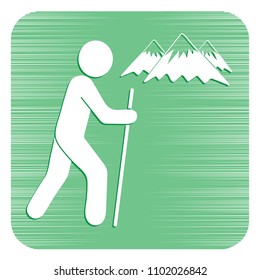 Hiking icon illustration isolated vector sign symbol

