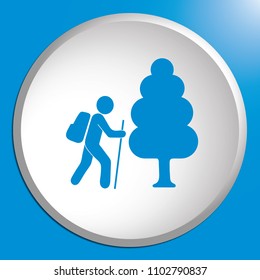 Hiking icon illustration isolated vector sign symbol