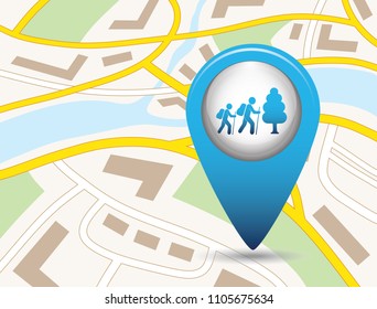 Hiking icon illustration isolated vector sign symbol

