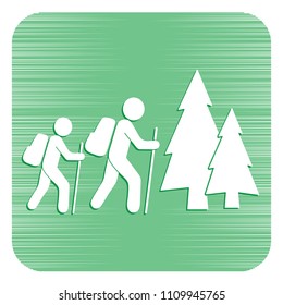 Hiking icon illustration isolated vector sign symbol