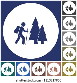 Hiking icon illustration isolated vector sign symbol