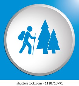 Hiking icon illustration isolated vector sign symbol

