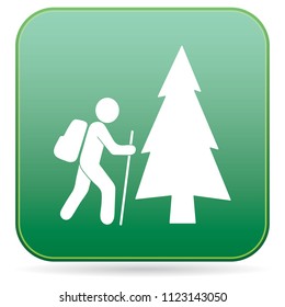 Hiking icon illustration isolated vector sign symbol