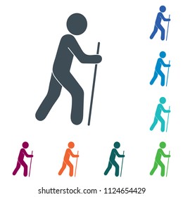 Hiking icon illustration isolated vector sign symbol
