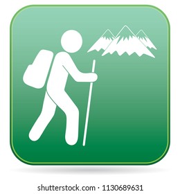 Hiking icon illustration isolated vector sign symbol

