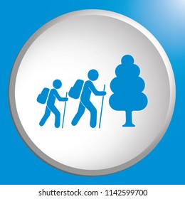 Hiking icon illustration isolated vector sign symbol

