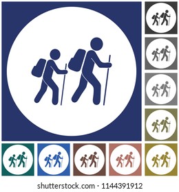 Hiking icon illustration isolated vector sign symbol

