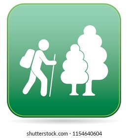 Hiking icon illustration isolated vector sign symbol

