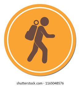 Hiking icon illustration isolated vector sign symbol

