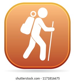 Hiking icon illustration isolated vector sign symbol

