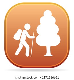 Hiking icon illustration isolated vector sign symbol

