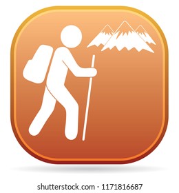 Hiking icon illustration isolated vector sign symbol