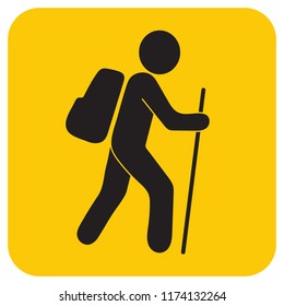 Hiking icon illustration isolated vector sign symbol