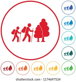Hiking icon illustration isolated vector sign symbol