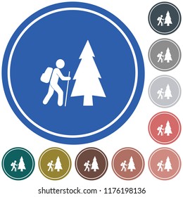 Hiking icon illustration isolated vector sign symbol