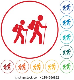 Hiking icon illustration isolated vector sign symbol