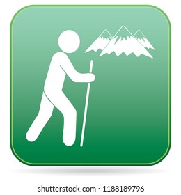 Hiking icon illustration isolated vector sign symbol