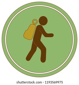 Hiking icon illustration isolated vector sign symbol