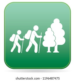 Hiking icon illustration isolated vector sign symbol