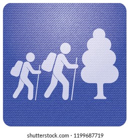 Hiking icon illustration isolated vector sign symbol