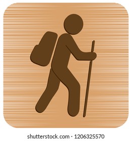 Hiking icon illustration isolated vector sign symbol

