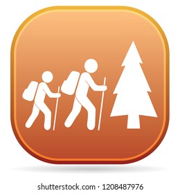Hiking icon illustration isolated vector sign symbol