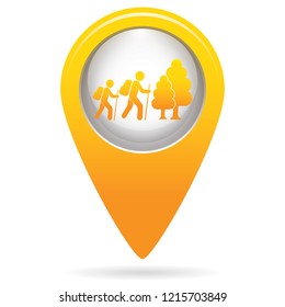 Hiking icon illustration isolated vector sign symbol