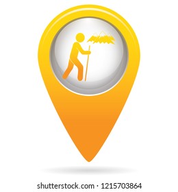 Hiking icon illustration isolated vector sign symbol