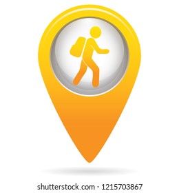 Hiking icon illustration isolated vector sign symbol

