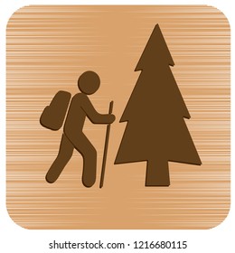 Hiking icon illustration isolated vector sign symbol