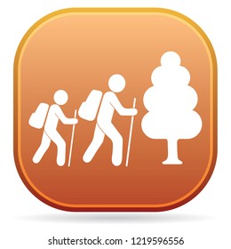 Hiking icon illustration isolated vector sign symbol