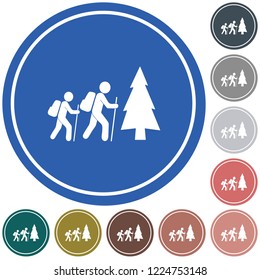 Hiking icon illustration isolated vector sign symbol

