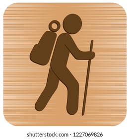 Hiking icon illustration isolated vector sign symbol