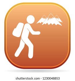 Hiking icon illustration isolated vector sign symbol


