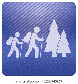 Hiking icon illustration isolated vector sign symbol