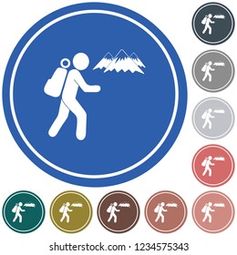 Hiking icon illustration isolated vector sign symbol