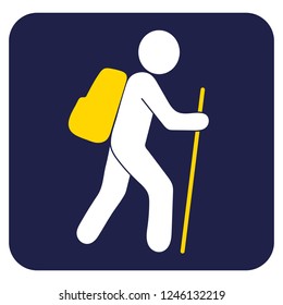Hiking icon illustration isolated vector sign symbol