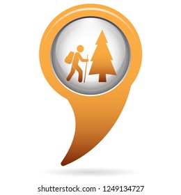 Hiking icon illustration isolated vector sign symbol

