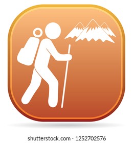 Hiking icon illustration isolated vector sign symbol