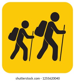 Hiking icon illustration isolated vector sign symbol