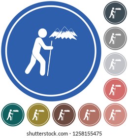 Hiking icon illustration isolated vector sign symbol