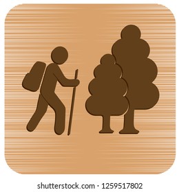 Hiking icon illustration isolated vector sign symbol