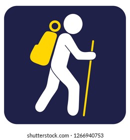 Hiking icon illustration isolated vector sign symbol

