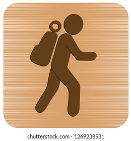 Hiking icon illustration isolated vector sign symbol
