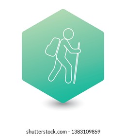 Hiking icon illustration isolated vector sign symbol

