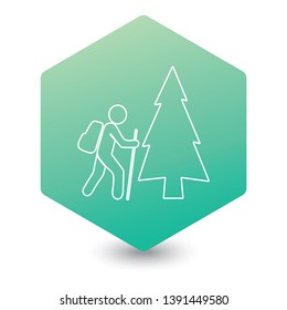 Hiking icon illustration isolated vector sign symbol