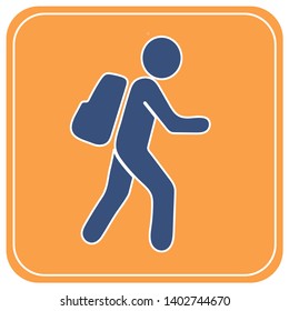 Hiking icon illustration isolated vector sign symbol

