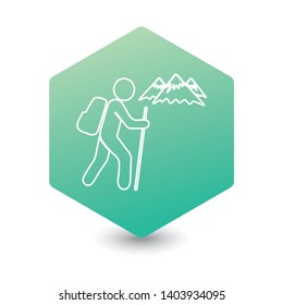 Hiking icon illustration isolated vector sign symbol

